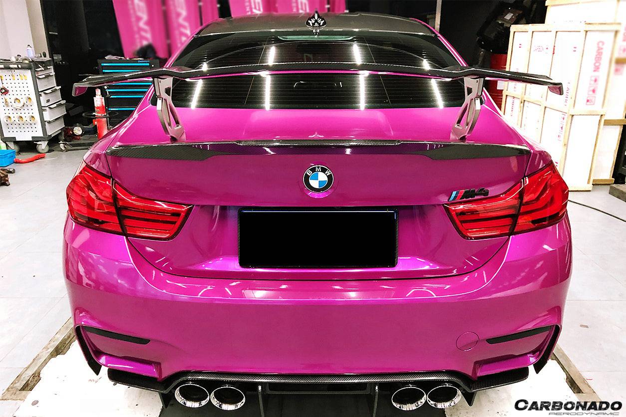 Alerón de maletero de fibra de carbono estilo VRS para BMW M3 F80 M4 F82 2014-2020 Carbonado