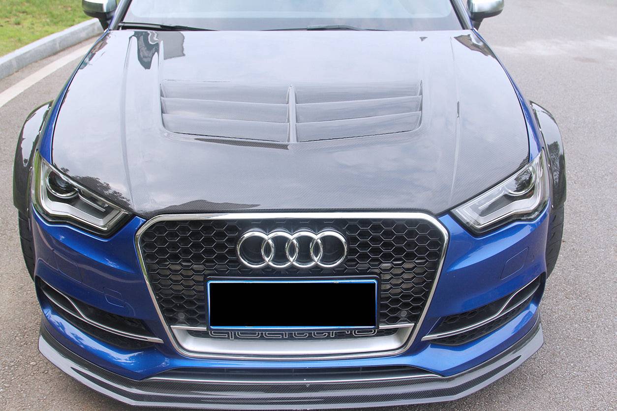 Carbonado BKSS Style Carbon Fiber Hood | 2017-2020 Audi RS3 S3 A3 Sedan