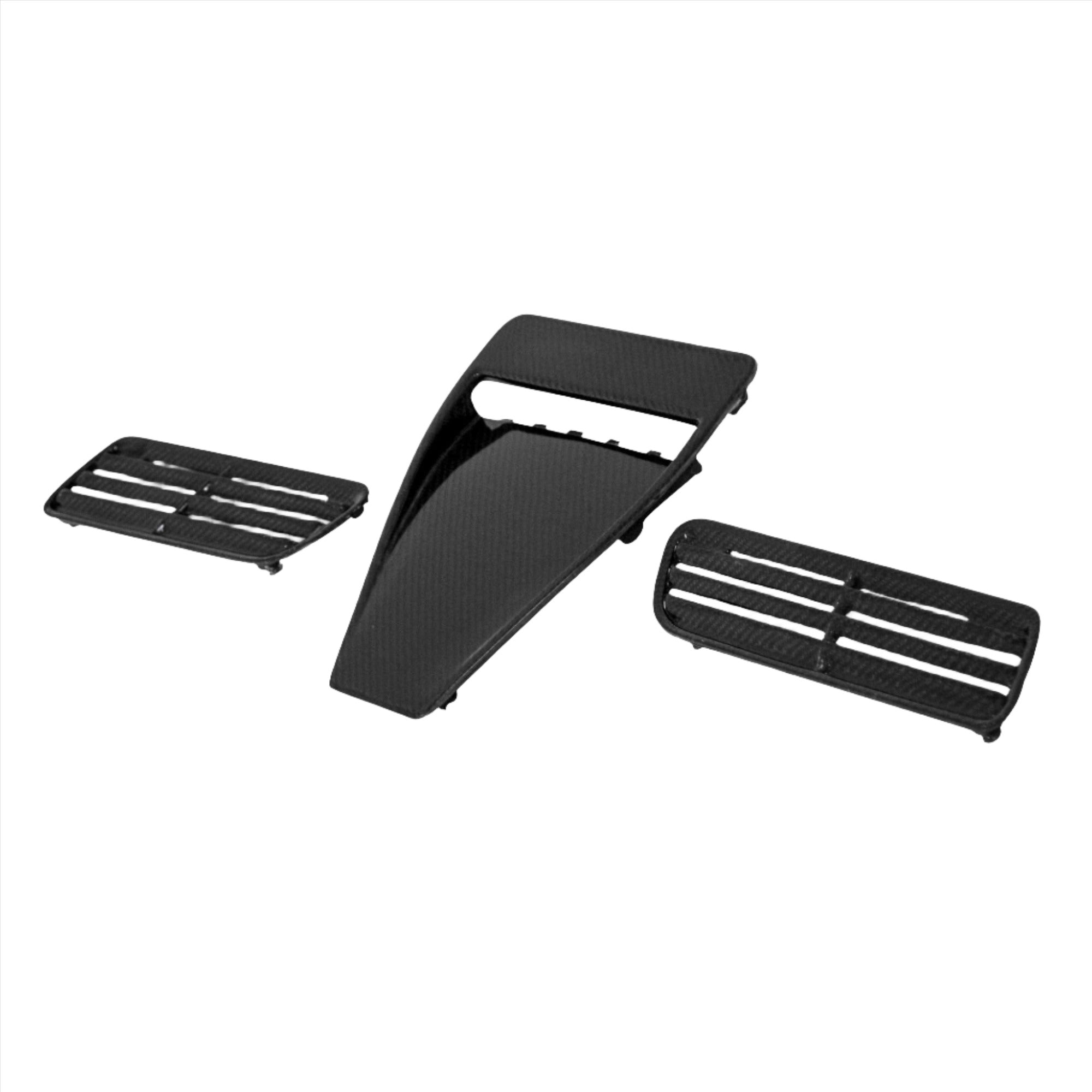 Seibon OEM-Style Carbon Fiber Hood Scoops for OEM Hood (Evo X)