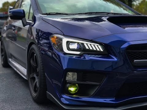 OLM Sokudo LED Headlights with DRL + Sequential Turns - 2015 - 2021 Subaru WRX / STI - 1
