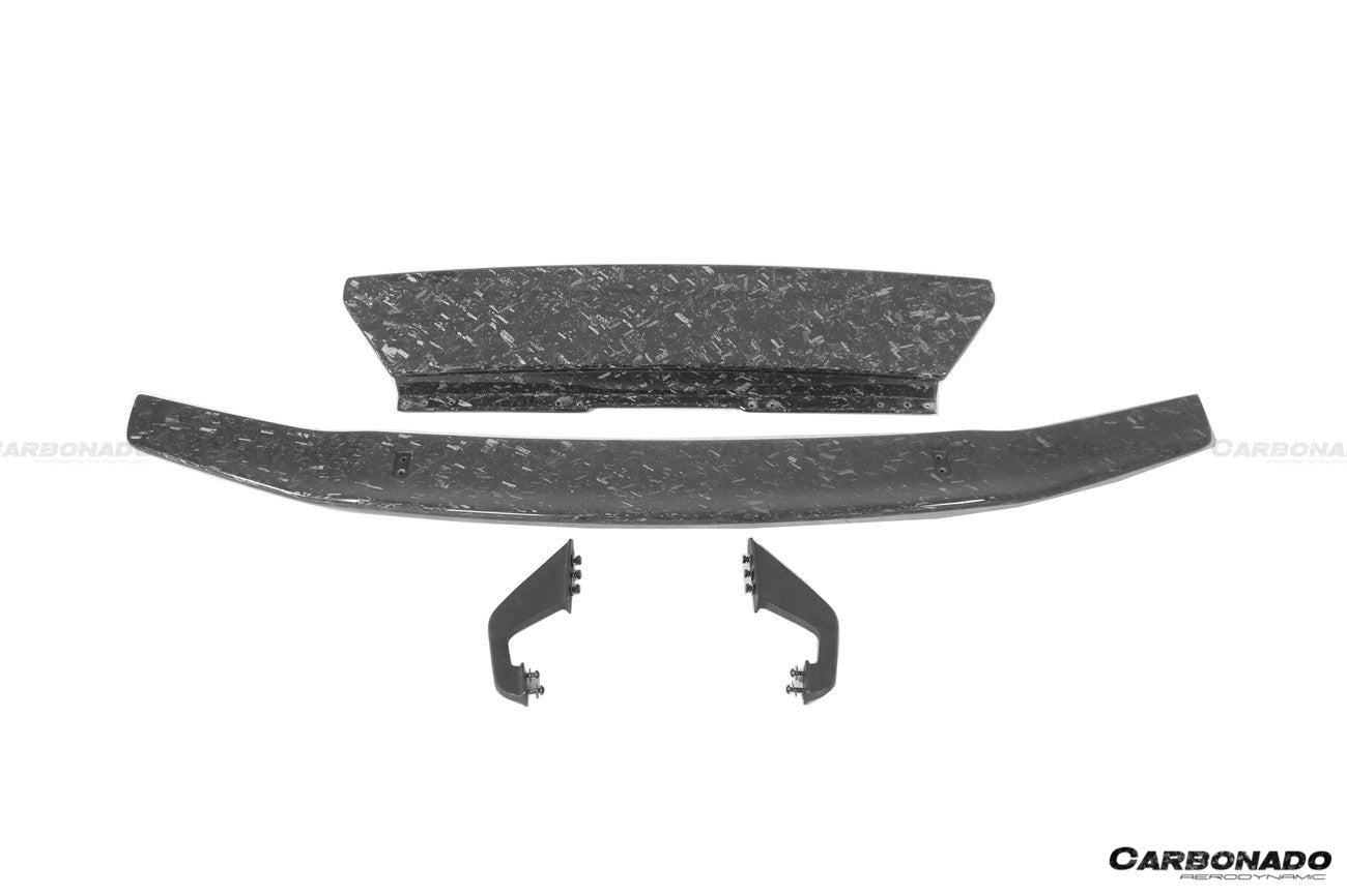 Alerón de maletero de fibra de carbono estilo Lamborghini Huracan LP610 LP580 Evo Tecnica VRS-II con base, Carbonado 2015-2025