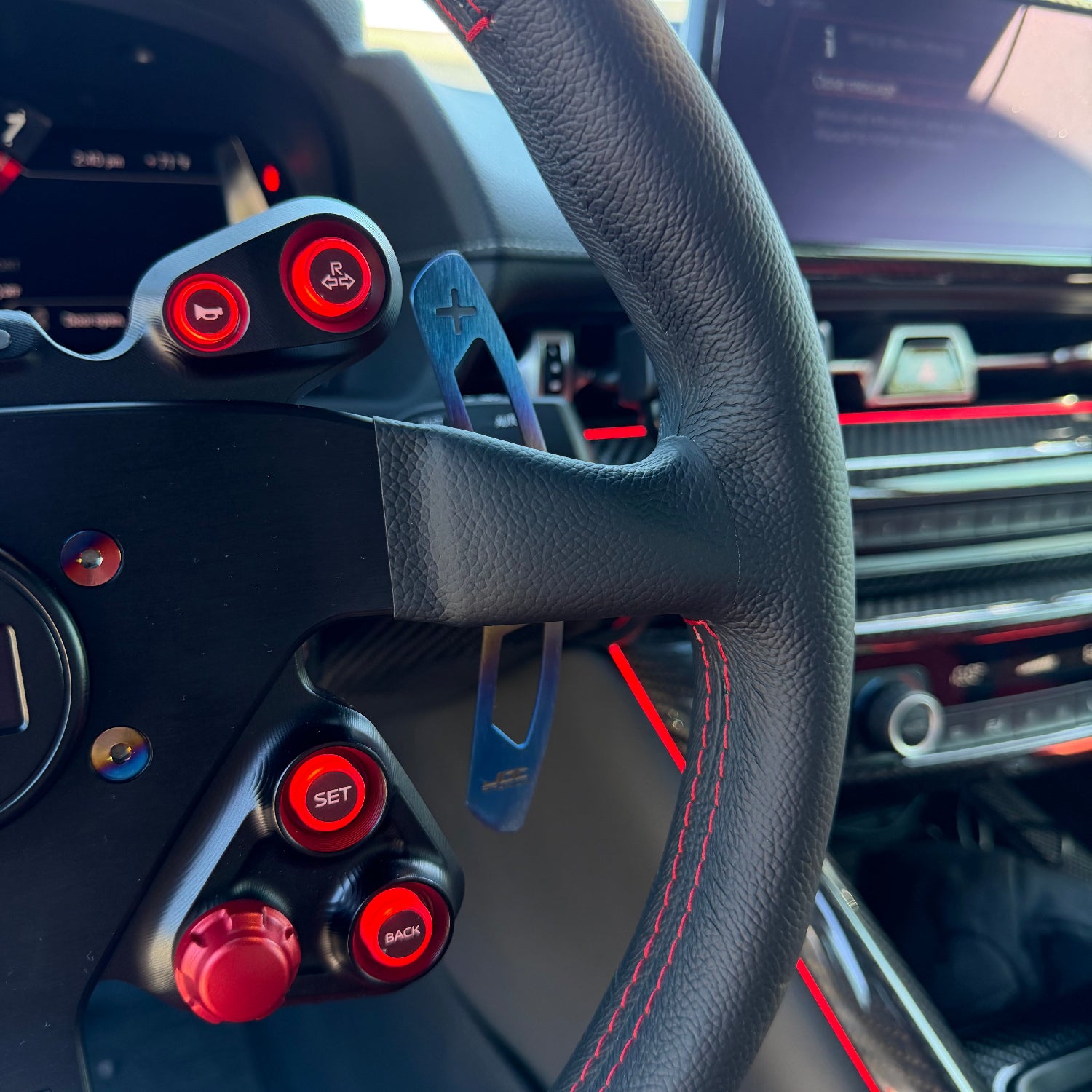 JDC Titanium Paddle Shifters for JQ Werks Steering Wheels