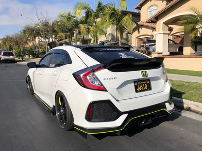 Aeroflow Dynamics 2017-2021 Honda Civic Side Skirt Extension (Civic Hatch/Sedan Type-R) V2