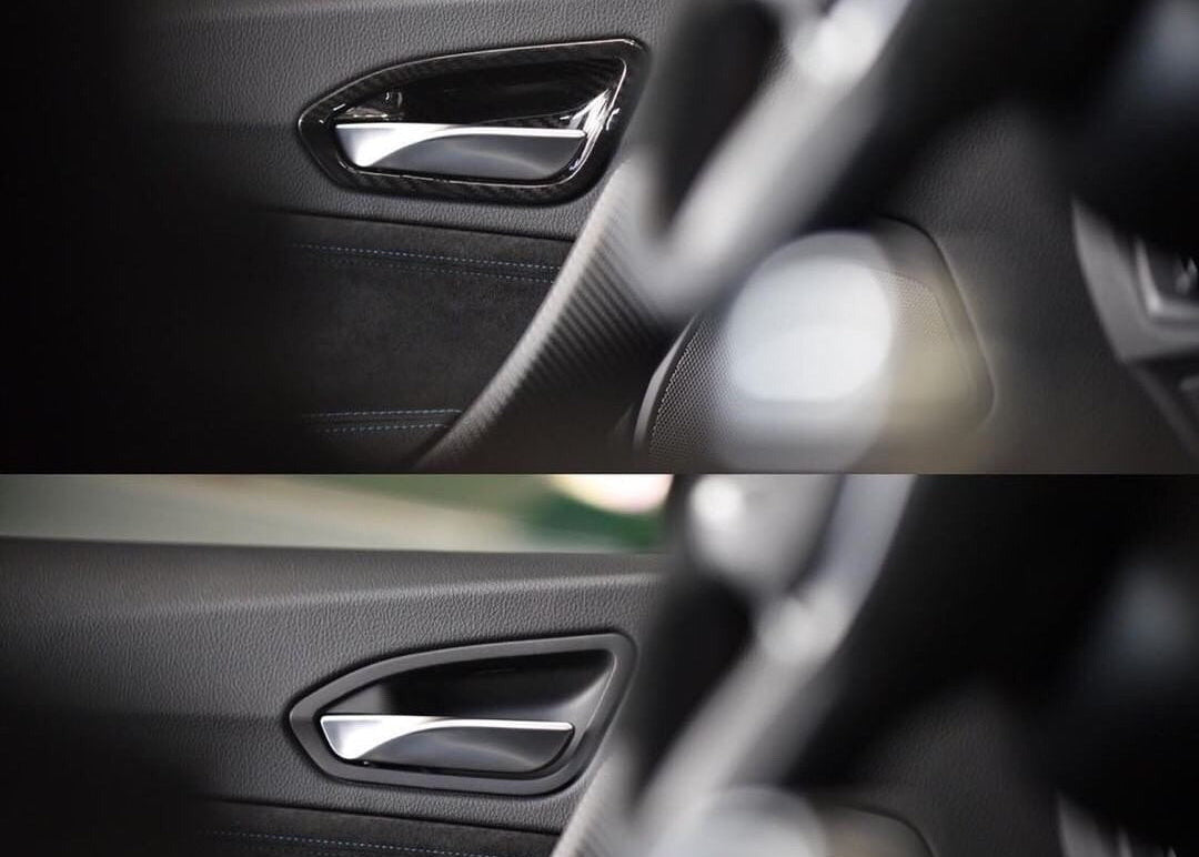 Juego de molduras interiores de carbono seco para manijas de puerta AutoTecknic - F87 M2 | F22 Serie 2 | F20 Serie 1