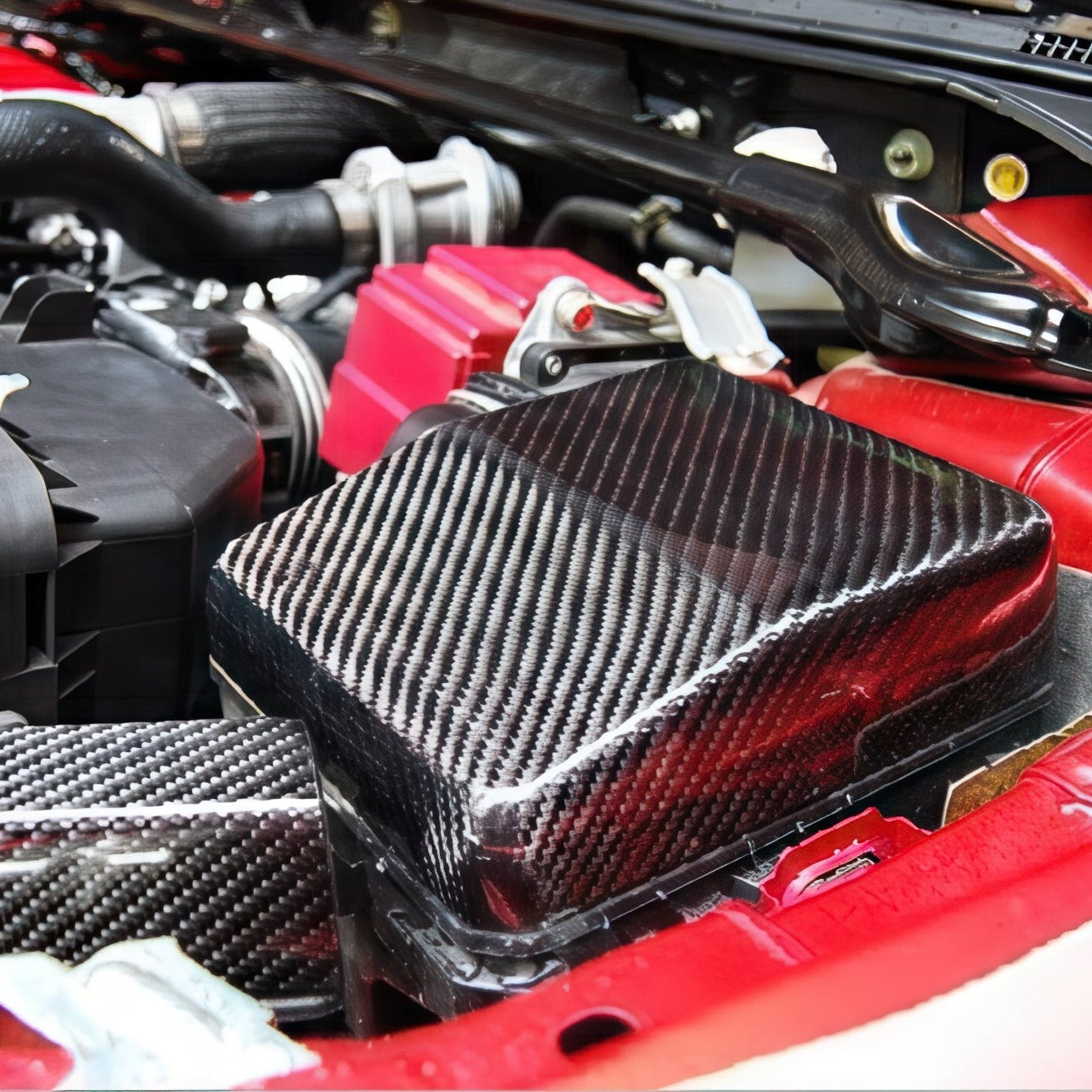 Tapa de caja de fusibles de fibra de carbono Rexspeed (Evo X)