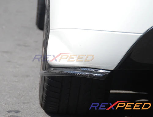 Rexpeed Carbon Fiber Rear Bumper Extensions (Evo 4-9)