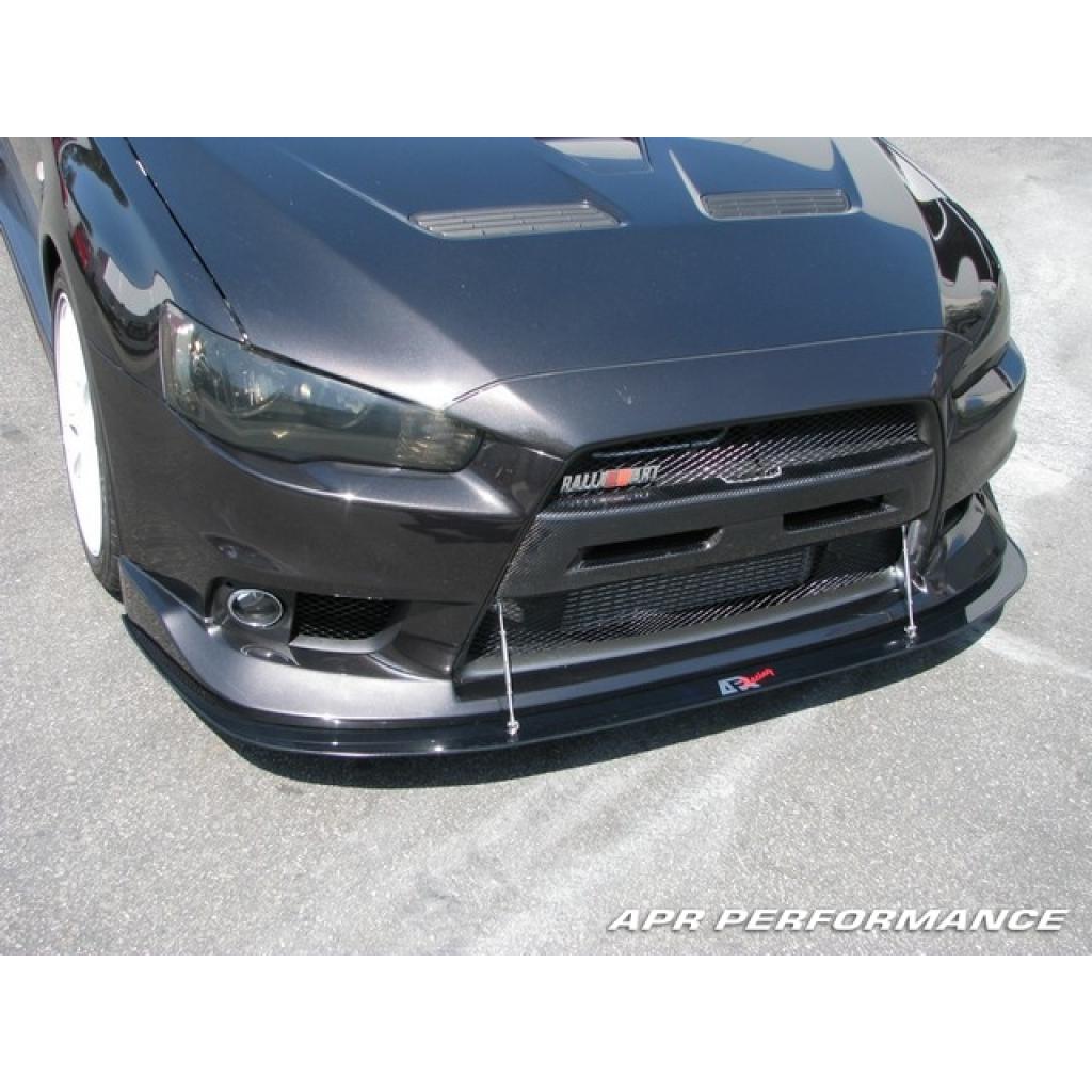 Divisor de viento delantero de fibra de carbono APR (Evo X 2008-2016 con borde OEM)
