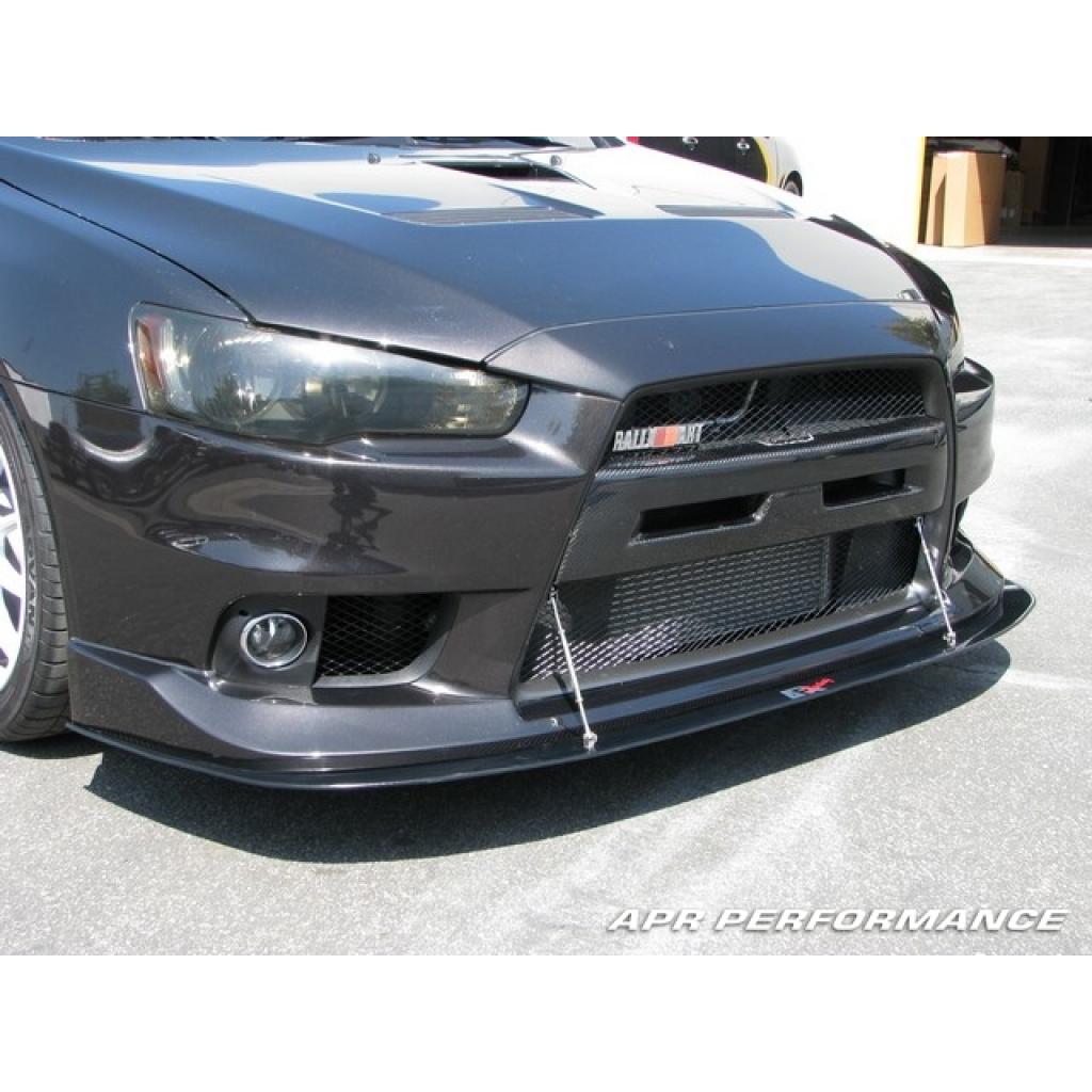 Divisor de viento delantero de fibra de carbono APR (Evo X 2008-2016 con borde OEM)