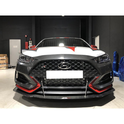 Divisor de viento delantero de fibra de carbono APR para Hyundai Veloster N 2019-2022