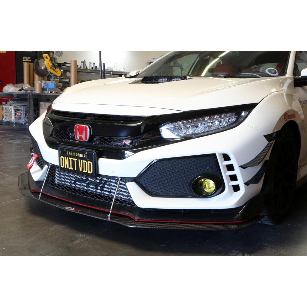 APR Carbon Fiber Front Bumper Canards (2017-2021 Honda FK8 Civic Type R)