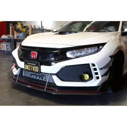APR Carbon Fiber Front Bumper Canards (2017-2021 Honda FK8 Civic Type R)