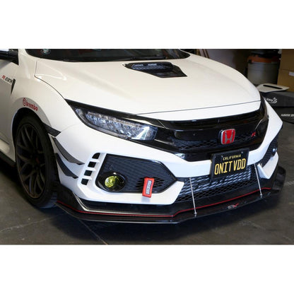 APR Carbon Fiber Front Bumper Canards (2017-2021 Honda FK8 Civic Type R)