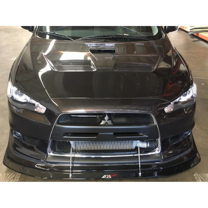 Divisor de viento delantero de fibra de carbono APR (Evo X 2008-2016 con borde APR)