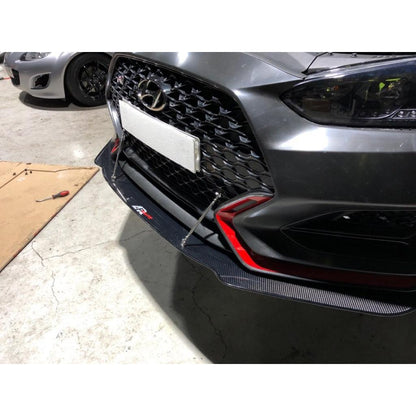 Divisor de viento delantero de fibra de carbono APR para Hyundai Veloster N 2019-2022