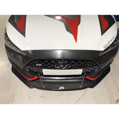 Divisor de viento delantero de fibra de carbono APR para Hyundai Veloster N 2019-2022