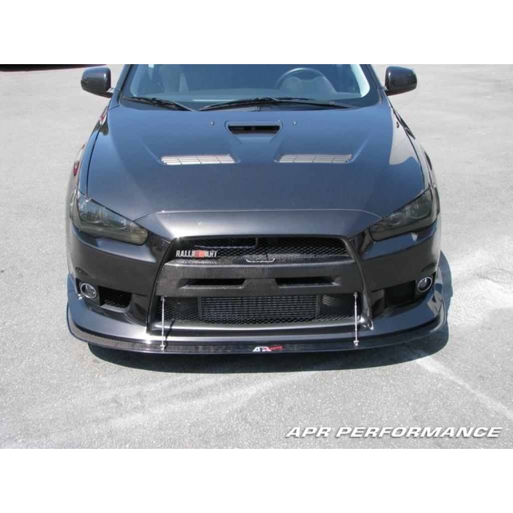Divisor de viento delantero de fibra de carbono APR (Evo X 2008-2016 con borde OEM)