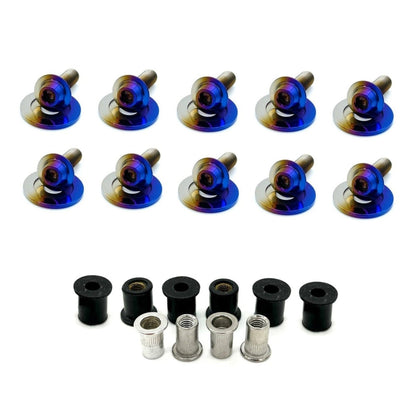 JDC Titanium Battery & Brake Reservoir Panel Plastic Rivet Replacement Kit (R35 GT - R) - JD Customs U.S.A