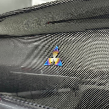 JDC Titanium "Diamond Star" Mitsubishi Badge (Universal) - JD Customs U.S.A