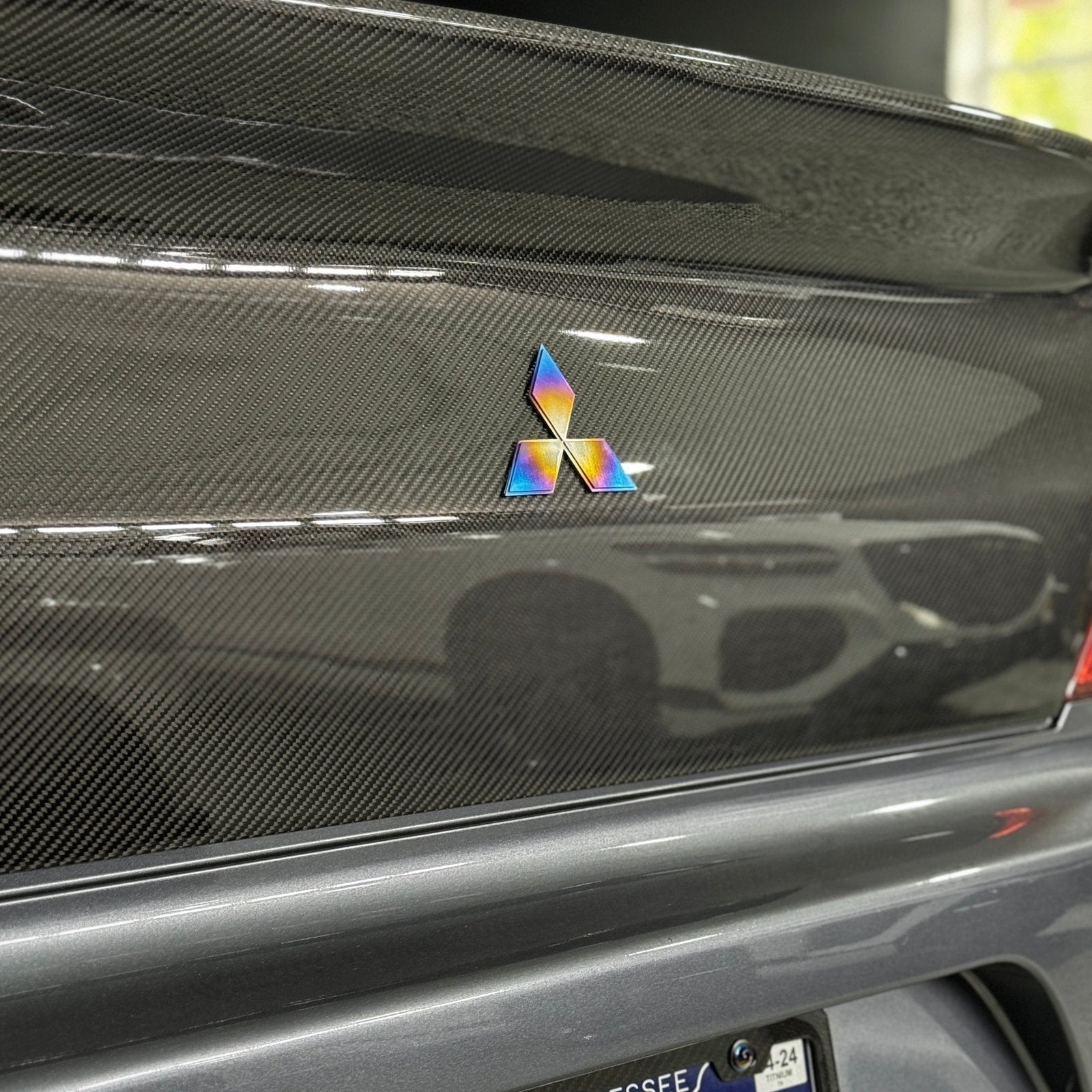 JDC Titanium "Diamond Star" Mitsubishi Badge (Universal) - JD Customs U.S.A