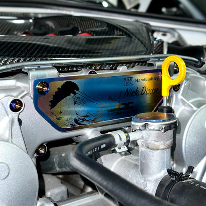 JDC Titanium Engine Build Plaque (Nissan R35 GT - R) - JD Customs U.S.A