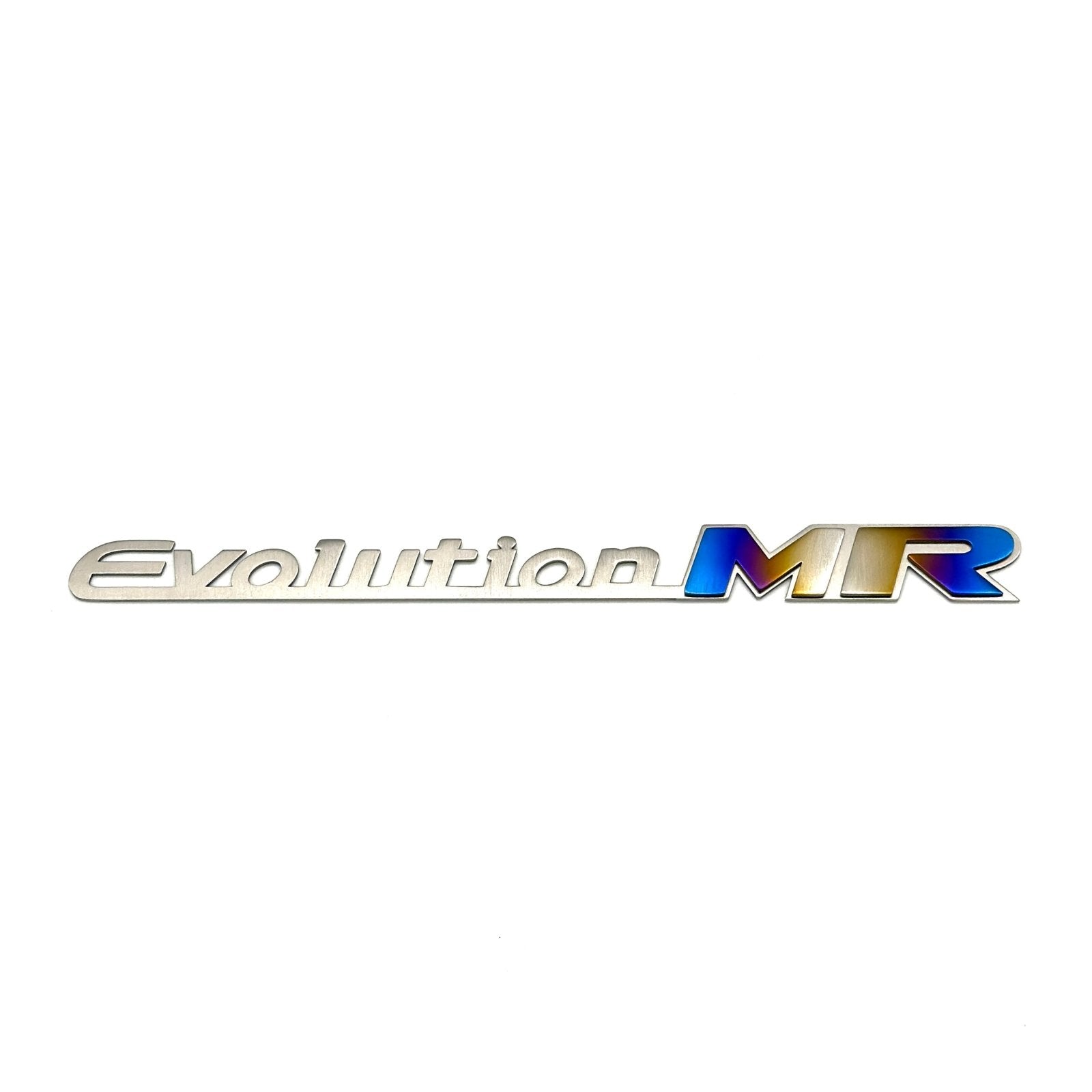 JDC Titanium "Evolution MR" Trunk Badge (Evo 8/9) - JD Customs U.S.A