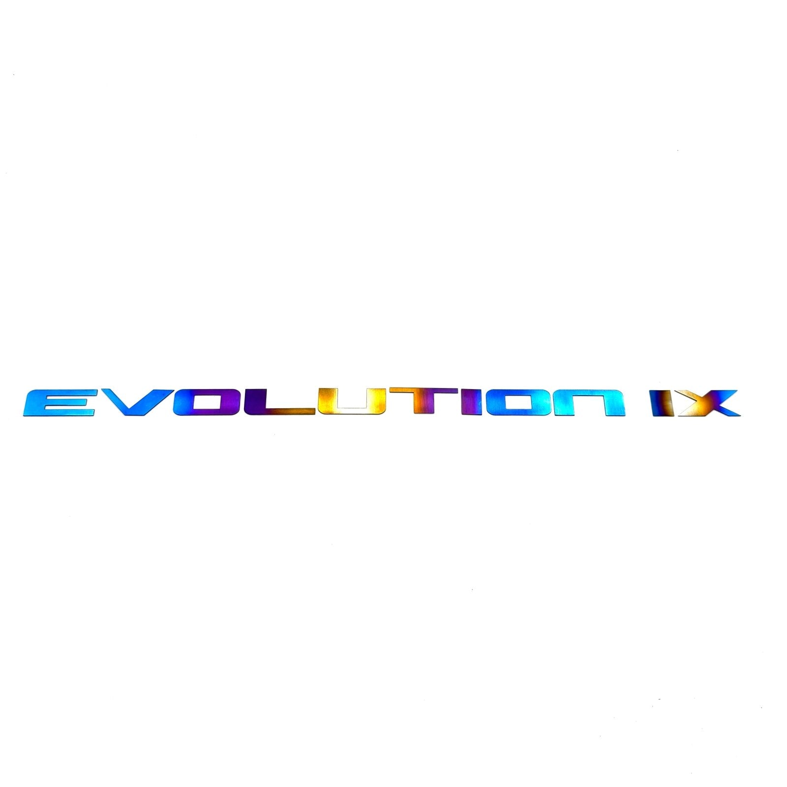 JDC Titanium "Evolution" Trunk Badge (Evo 6/7/8/9/X) - JD Customs U.S.A