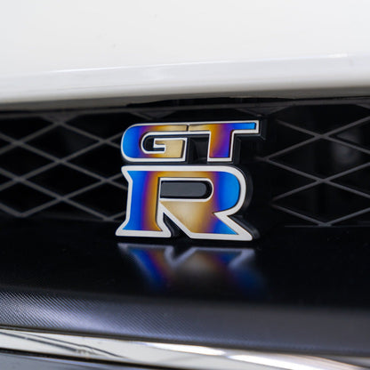 JDC Titanium "GT - R" Front Grill Badge (09+ R35 GT - R) - JD Customs U.S.A