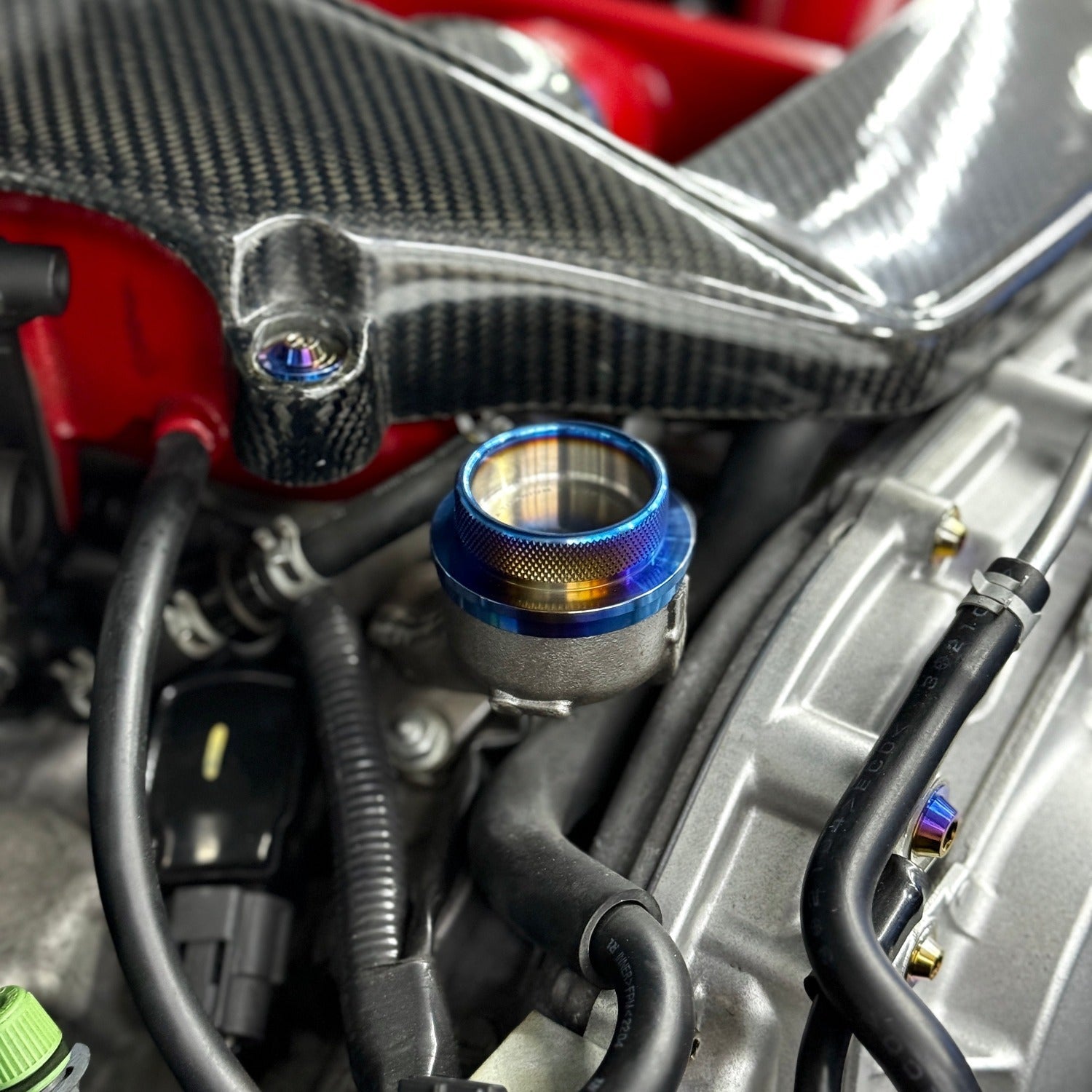 JDC Titanium Oil Cap (R35 GT - R/ Multiple Nissan Applications) - JD Customs U.S.A