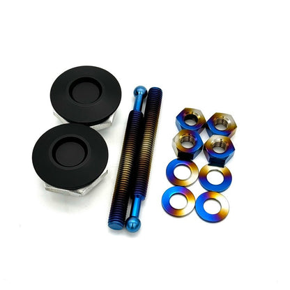 JDC Titanium Quik - Latch Replacement Hood Pin Hardware Kit (Universal) - JD Customs U.S.A