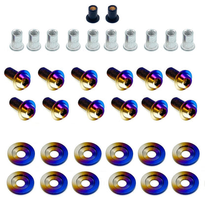 JDC Titanium Radiator Cooling Shroud Hardware Kit (FK8 Civic Type R) - JD Customs U.S.A