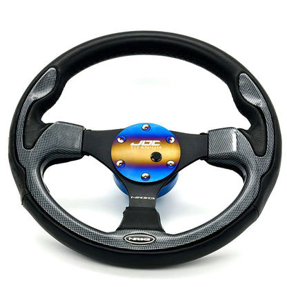 JDC Titanium Steering Wheel Plate W/ Horn Button (Universal) - JD Customs U.S.A