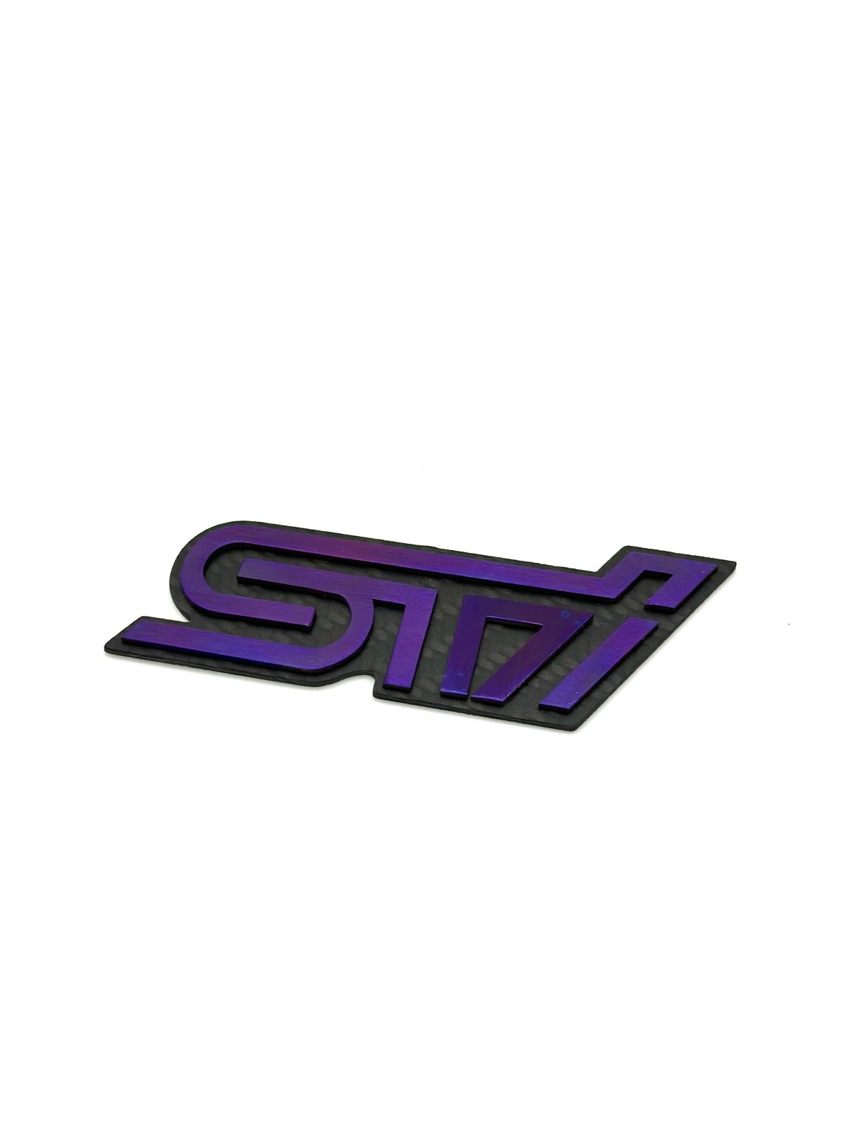 JDC Titanium "STi" Trunk Badge (2015+ STI) - JD Customs U.S.A