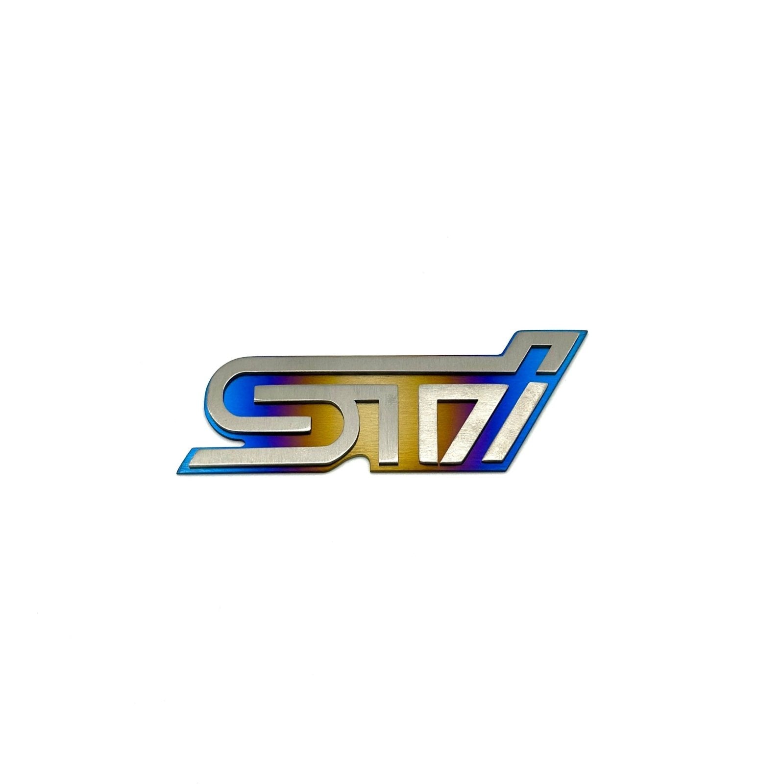 JDC Titanium "STi" Trunk Badge (2015+ STI) - JD Customs U.S.A