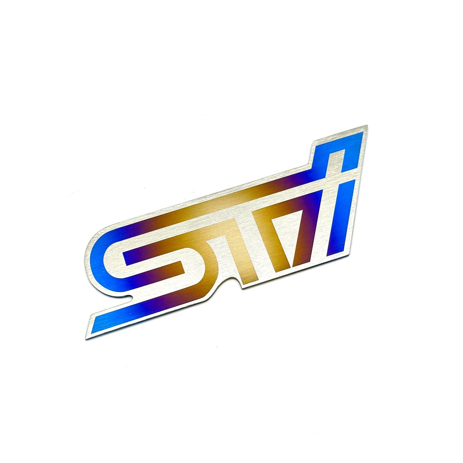 JDC Titanium "STi" Trunk Badge (2015+ STI) - JD Customs U.S.A