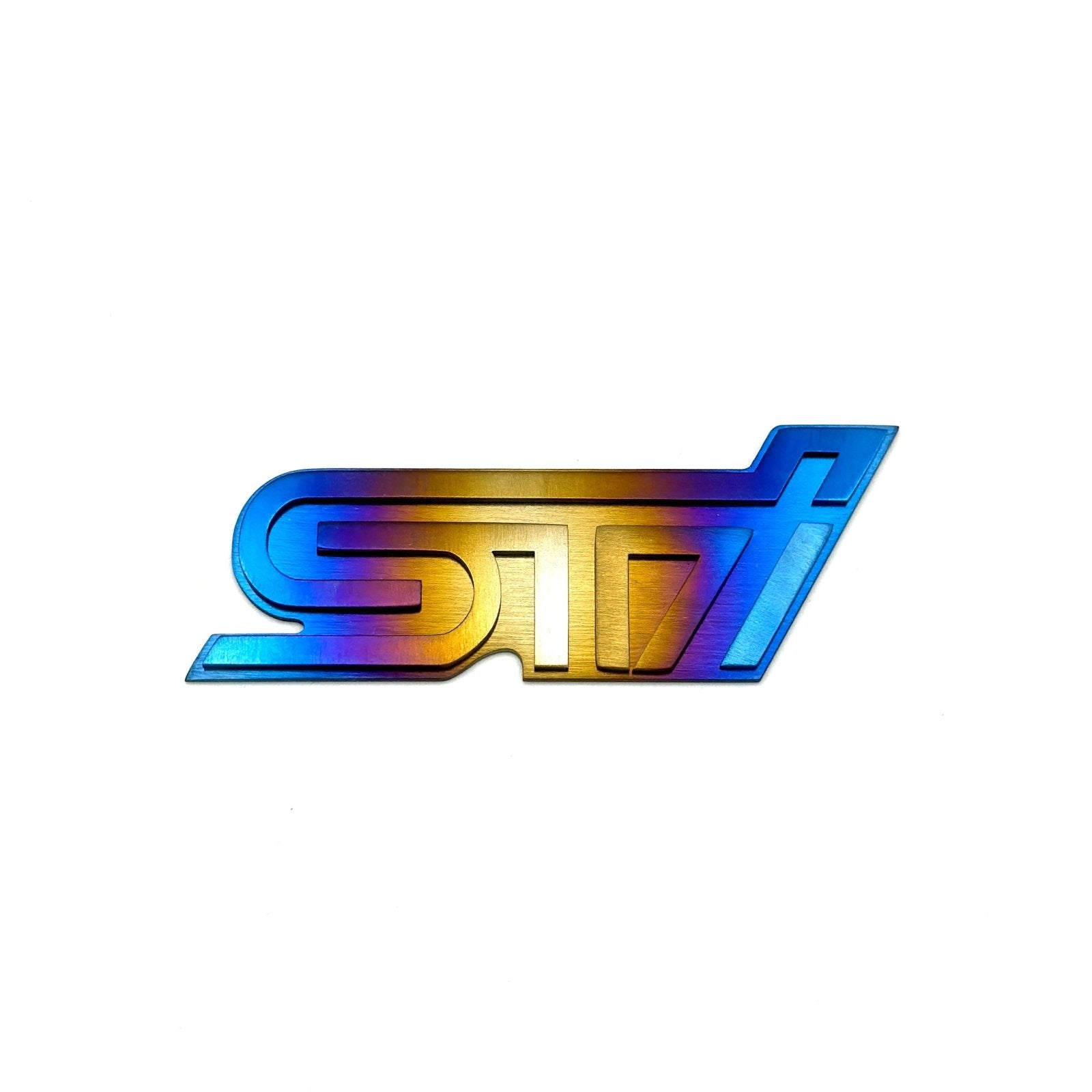 JDC Titanium "STi" Trunk Badge (2015+ STI) - JD Customs U.S.A