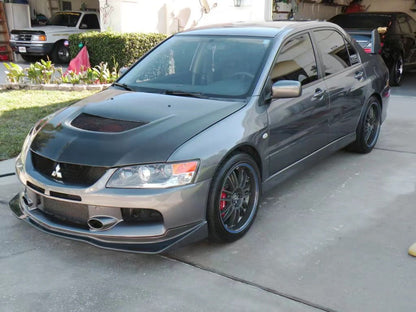 JDMuscle [EVO 9 05-07] Borde delantero de fibra de carbono vs. estilo