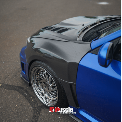 Guardabarros estilo OE JDMuscle Tanso de fibra de carbono/FRP para Subaru STI 08-14 / WRX GRB/GVB 11-14