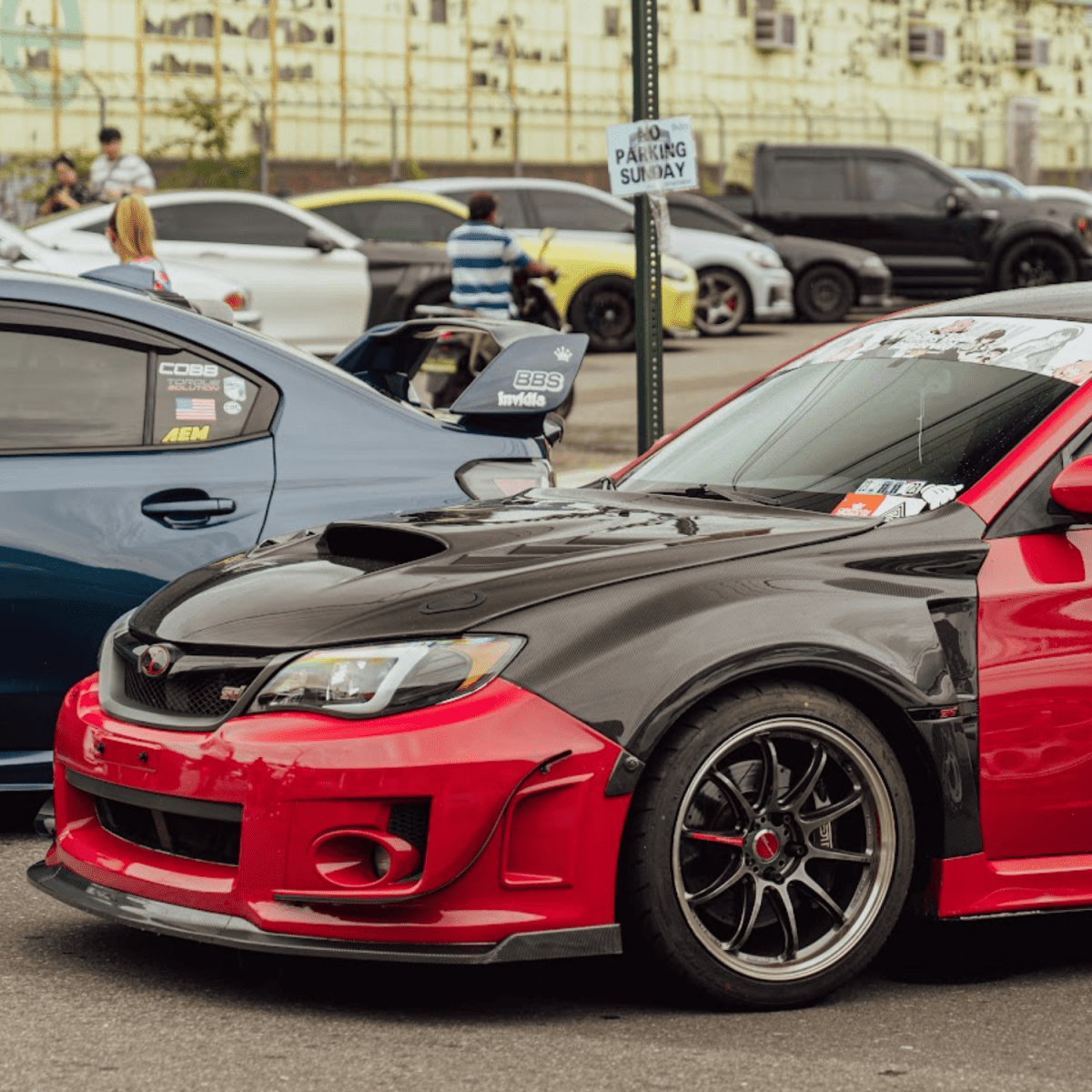 JDMuscle [WRX/STI 08-14] Capó de fibra de carbono V4 con extractor de calor