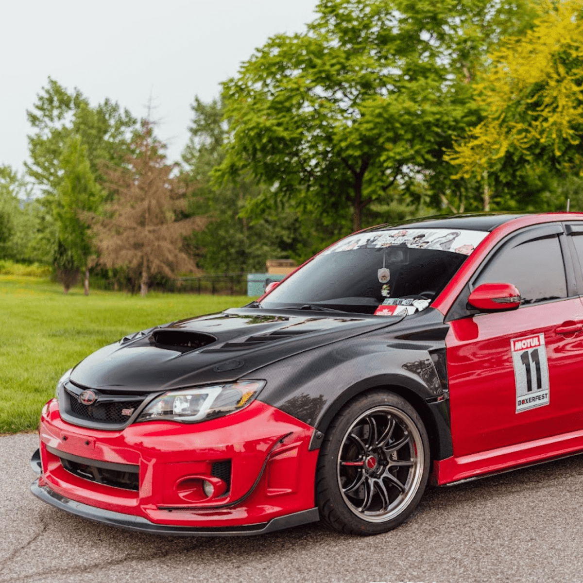 JDMuscle [WRX/STI 08-14] Capó de fibra de carbono V4 con extractor de calor