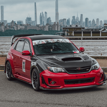 JDMuscle [WRX/STI 08-14] Capó de fibra de carbono V4 con extractor de calor