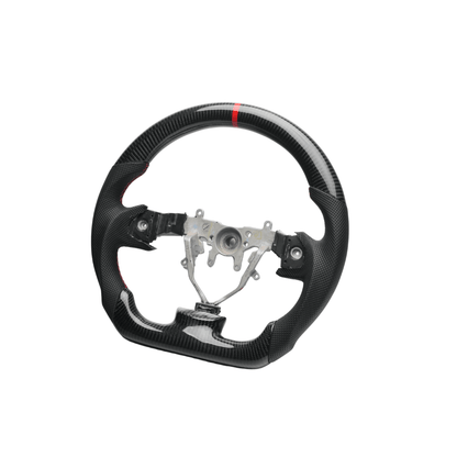 JDMuscle [WRX/STI 08-14] Volante de fibra de carbono Carbon Lite Series con detalles en rojo