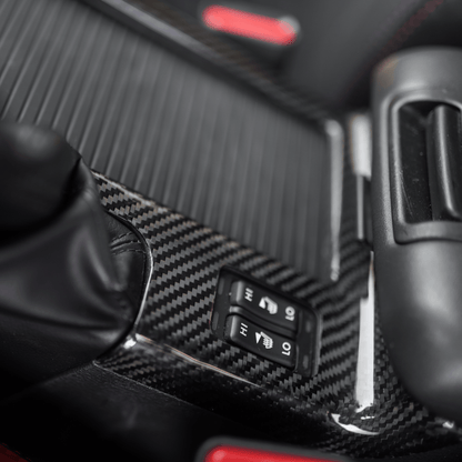 JDMuscle Tanso Dry Carbon Fiber Cup Holder Cover (15-21 Subaru STI)