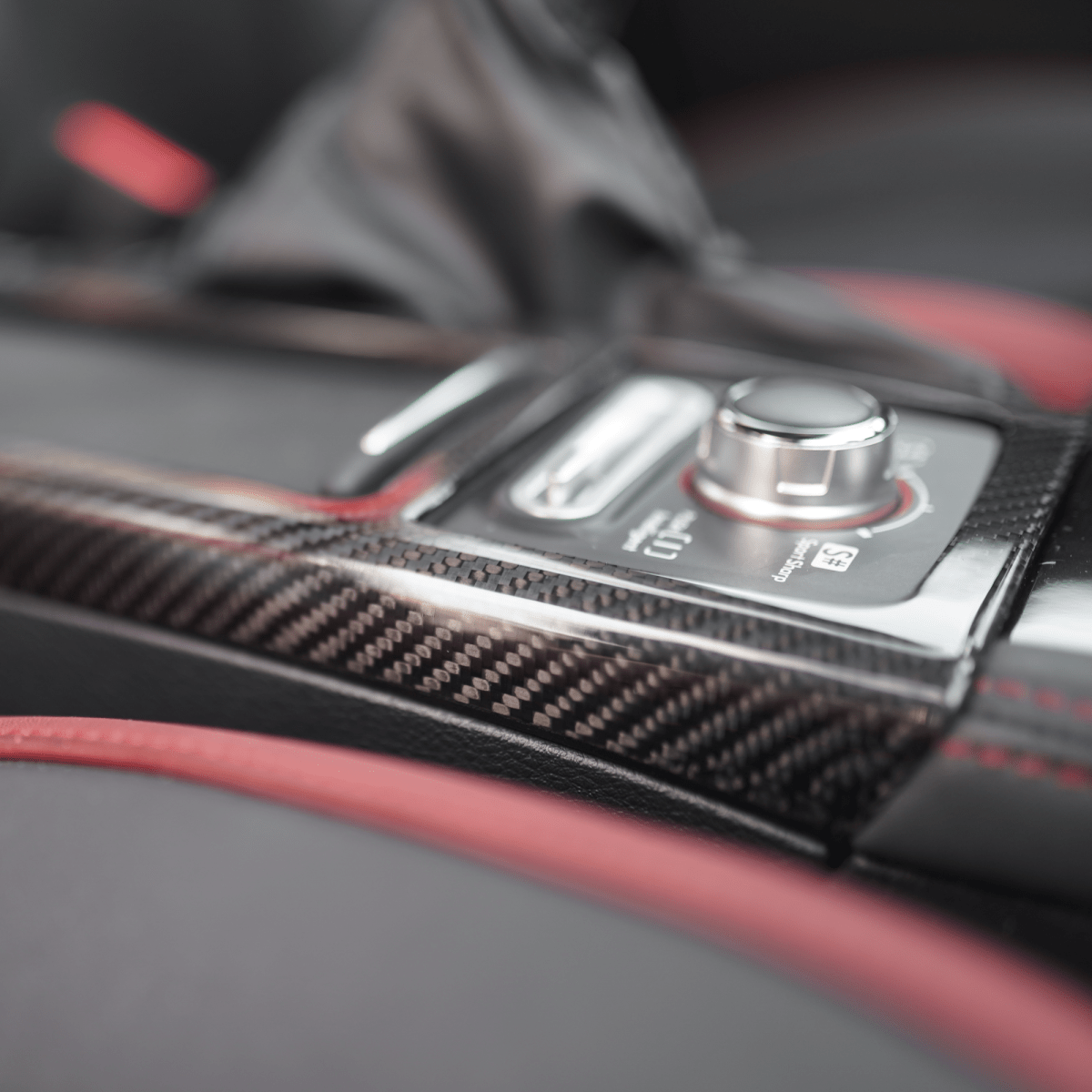 JDMuscle Tanso Dry Carbon Fiber Cup Holder Cover (15-21 Subaru STI)