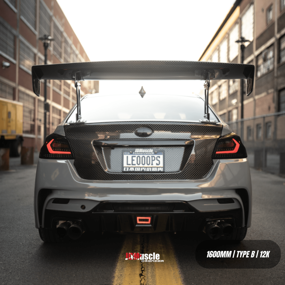 JDMuscle 15-21 WRX/STI Carbon Fiber Replacement Spoiler Base for JDMuscle VS Style Euro GT or Varis GT Wing