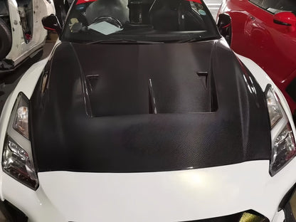 JDMuscle [GT-R 17-24] Capó de fibra de carbono - Estilo LB