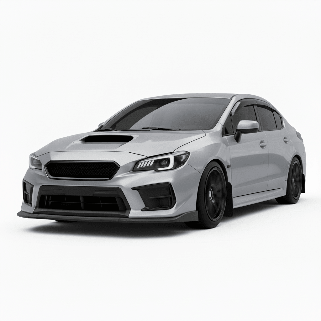 JDMuscle CS Style V2 Front Bumper Grille-Paint Matched/Gloss Black (18-21 WRX/STI)