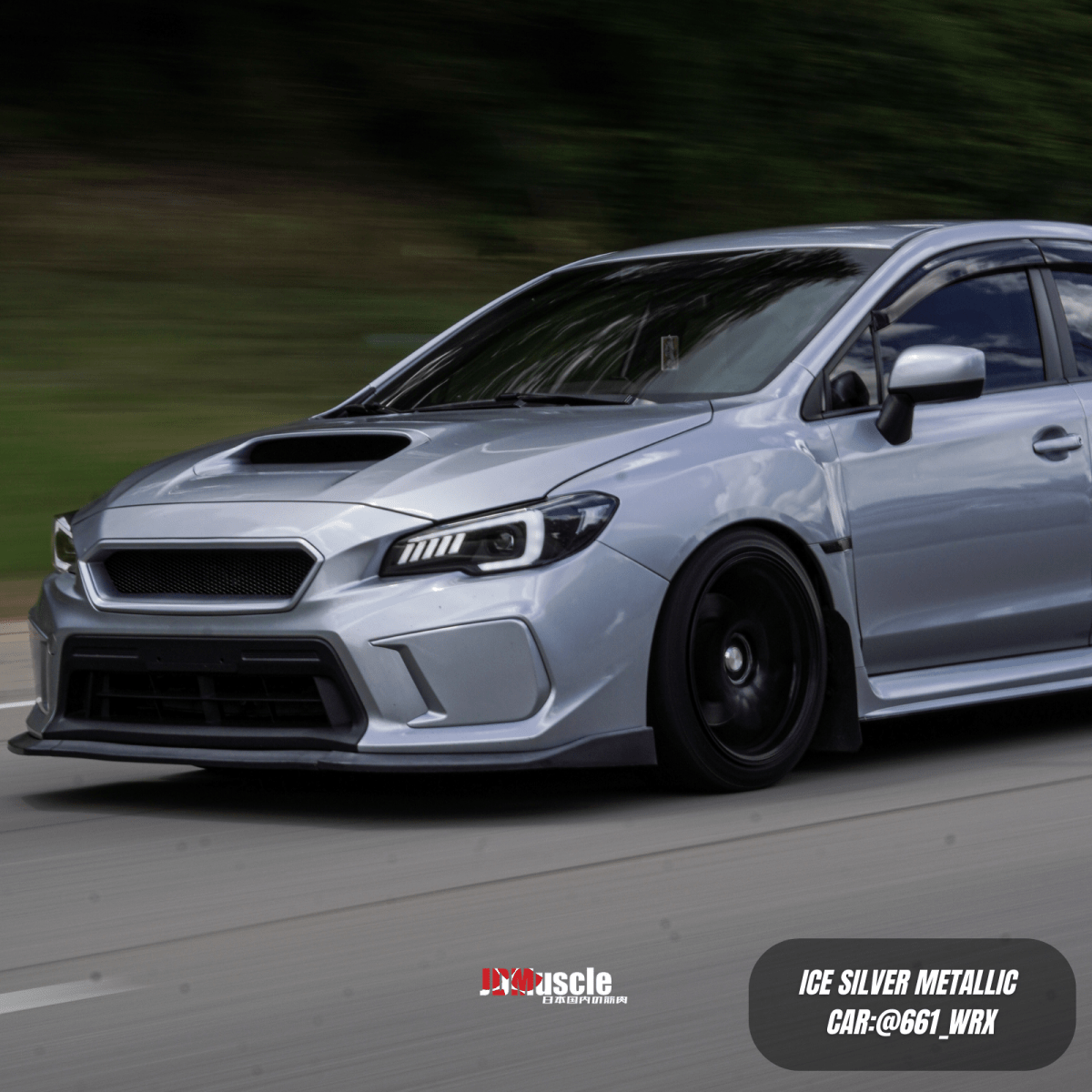 JDMuscle CS Style V2 Front Bumper Grille-Paint Matched/Gloss Black (18-21 WRX/STI)