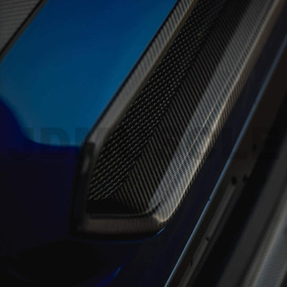 Parrilla de fibra de carbono JDMuscle [WRX/STI 18-21] V2 | Sarga/Panal de abeja