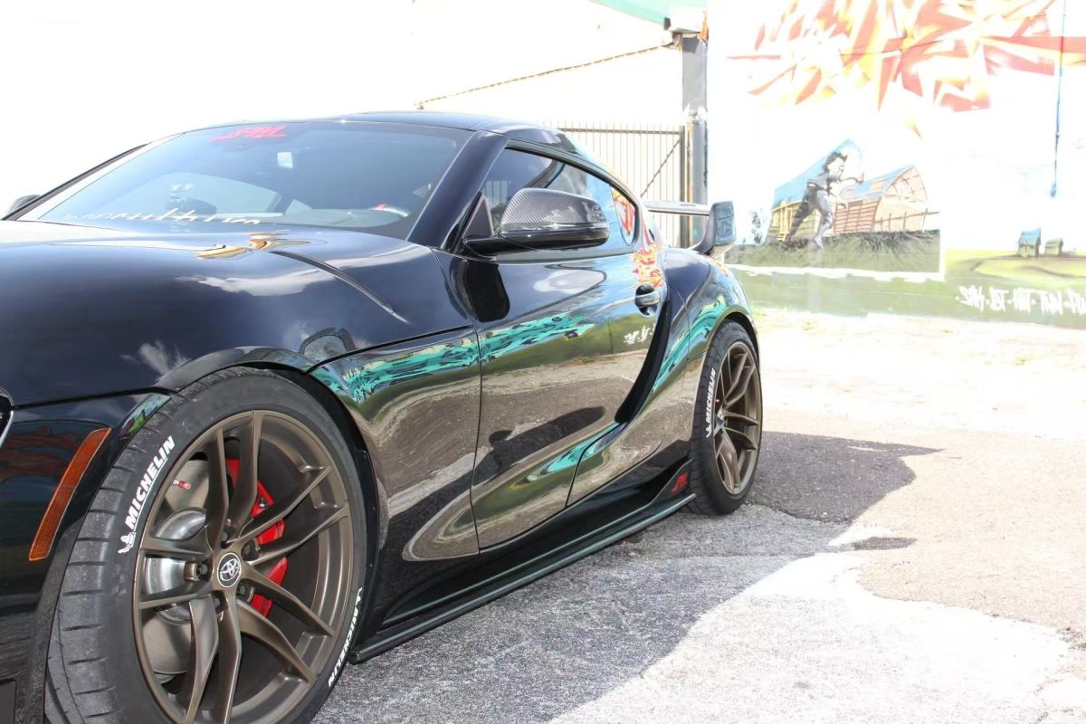 JDMuscle [20-24 Supra] Carbon Fiber Side Skirts -R1 Style