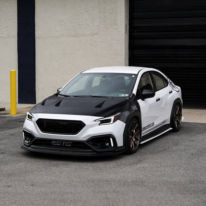 JDMuscle [WRX 22-25 con FMIC] Capó sin pala de fibra de carbono V1
